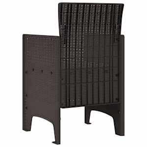 Zahradní křeslo 2 pcs Hnědá 53 x 49 x 85 cm Polypropylen - obrázek 5