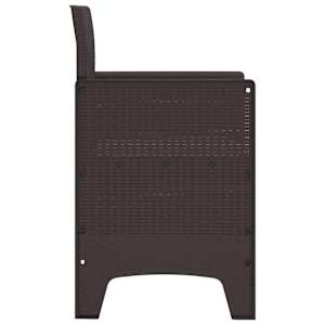 Zahradní křeslo 2 pcs Hnědá 53 x 49 x 85 cm Polypropylen - obrázek 4