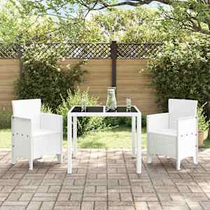Zahradní křeslo 2 pcs Bílá 53 x 49 x 85 cm Polypropylen - obrázek 3
