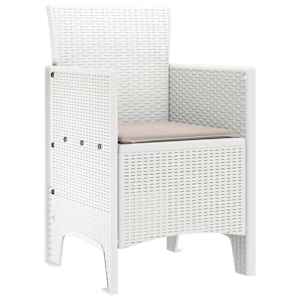 Zahradní křeslo 2 pcs Bílá 53 x 49 x 85 cm Polypropylen - obrázek 4
