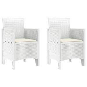 Zahradní křeslo 2 pcs Bílá 53 x 49 x 85 cm Polypropylen - obrázek 2