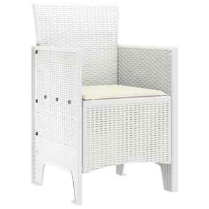 Zahradní křeslo 2 pcs Bílá 53 x 49 x 85 cm Polypropylen - obrázek 4