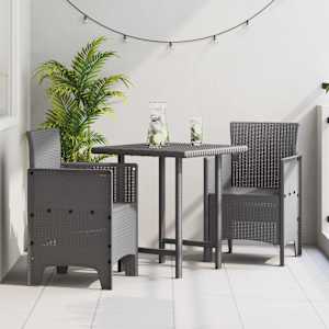 Vrtni Stol 2 pcs Svetlo siva 53 x 49 x 85 cm Polipropilen