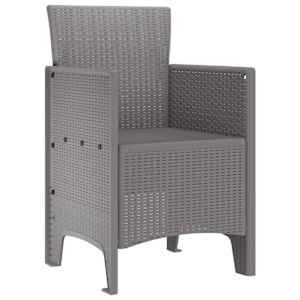 Zahradní křeslo 2 pcs Světle šedá 53 x 49 x 85 cm Polypropylen - obrázek 4