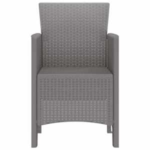 Zahradní křeslo 2 pcs Světle šedá 53 x 49 x 85 cm Polypropylen - obrázek 6