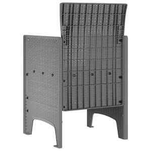 Zahradní křeslo 2 pcs Světle šedá 53 x 49 x 85 cm Polypropylen - obrázek 5