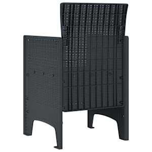 Zahradní křeslo 4 pcs Antracit 53 x 49 x 85 cm Polypropylen - obrázek 5