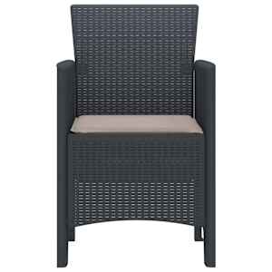 Zahradní křeslo 4 pcs Antracit 53 x 49 x 85 cm Polypropylen - obrázek 3