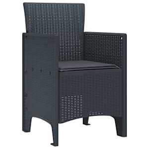 Zahradní křeslo 4 pcs Antracit 53 x 49 x 85 cm Polypropylen - obrázek 2