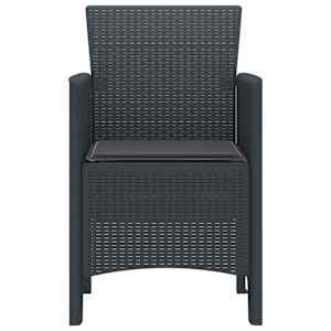 Zahradní křeslo 4 pcs Antracit 53 x 49 x 85 cm Polypropylen - obrázek 3