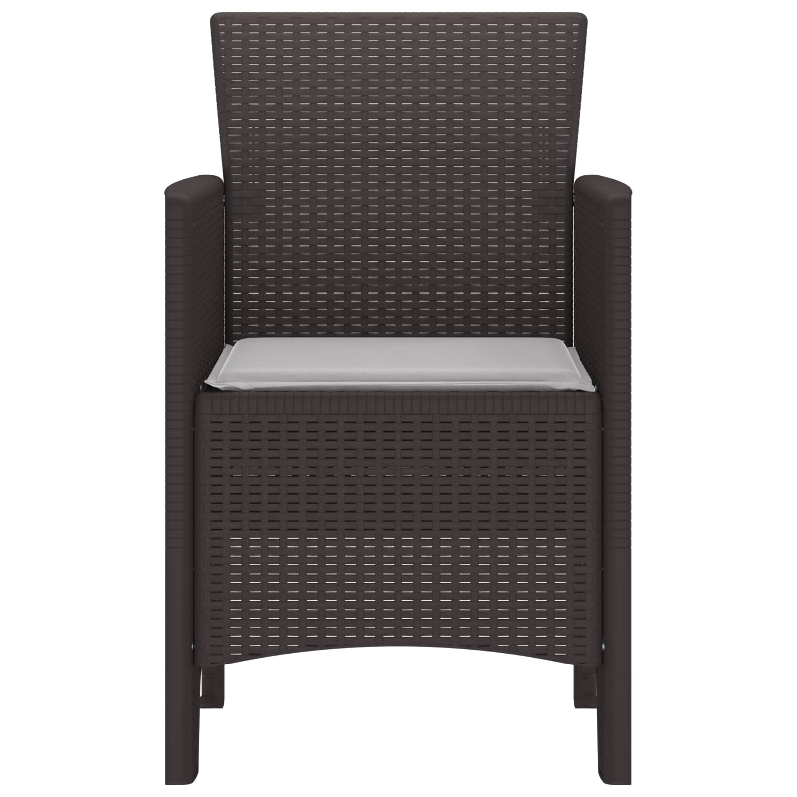 Thumbnail - vidaXL Gartenstuhl mit Kissen 4 pcs Braun 53 x 49 x 85 cm Polypropylen