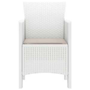 Zahradní křeslo 4 pcs Bílá 53 x 49 x 85 cm Polypropylen - obrázek 6