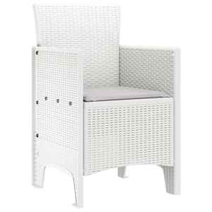 Zahradní křeslo 4 pcs Bílá 53 x 49 x 85 cm Polypropylen - obrázek 4
