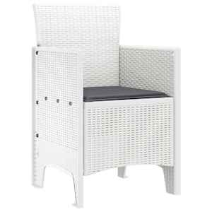 Zahradní křeslo 4 pcs Bílá 53 x 49 x 85 cm Polypropylen - obrázek 4