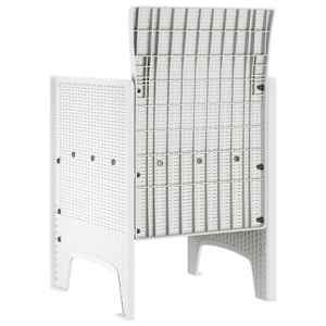 Zahradní křeslo 4 pcs Bílá 53 x 49 x 85 cm Polypropylen - obrázek 5