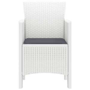 Zahradní křeslo 4 pcs Bílá 53 x 49 x 85 cm Polypropylen - obrázek 6