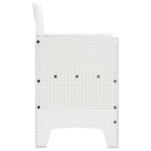 Zahradní křeslo 4 pcs Bílá 53 x 49 x 85 cm Polypropylen - obrázek 7