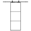 vidaXL liuguks tarvikutega, must, 76 x 205 cm, ESG-klaas