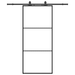 Posuvné dveře se sadou kování černé 90x205 cm ESG Glass - obrázek 2