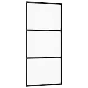 Posuvné dveře se sadou kování černé 90x205 cm ESG Glass - obrázek 5