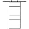 vidaXL liuguks tarvikutega, must, 90 x 205 cm, ESG-klaas