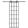 vidaXL liuguks tarvikutega, must, 76 x 205 cm, ESG-klaas
