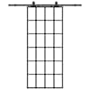 vidaXL liuguks tarvikutega, must, 90 x 205 cm, ESG-klaas