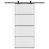 vidaXL liuguks tarvikutega, must, 90 x 205 cm, ESG-klaas