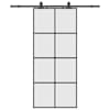 vidaXL liuguks tarvikutega, must, 90 x 205 cm, ESG-klaas