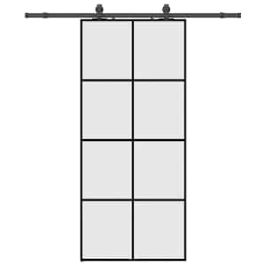 Posuvné dveře se sadou kování černé 90x205 cm ESG Glass - obrázek 2