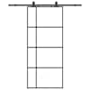 vidaXL liuguks tarvikutega, must, 90 x 205 cm, ESG-klaas