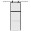 vidaXL l&uuml;kanduks riistvara komplektiga must 76x205 cm karastatud klaas