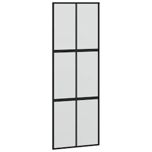 Posuvné dveře se sadou kování černé 76x205 cm Tvrzené sklo - obrázek 5