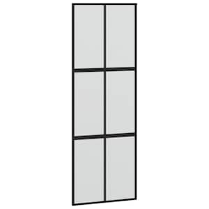 Posuvné dveře se sadou kování černé 90x205 cm Tvrzené sklo - obrázek 5