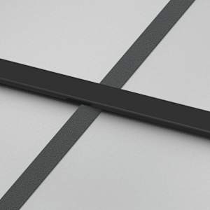 Posuvné dveře se sadou kování černé 90x205 cm Tvrzené sklo - obrázek 8