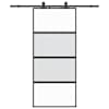 vidaXL l&uuml;kanduks riistvara komplektiga must 90x205 cm karastatud klaas