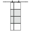 vidaXL l&uuml;kanduks riistvara komplektiga must 76x205 cm karastatud klaas
