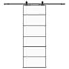 vidaXL liuguks tarvikutega, must, 76 x 205 cm, ESG-klaas