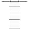 vidaXL liuguks tarvikutega, must, 90 x 205 cm, ESG-klaas