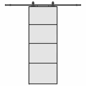 Posuvné dveře se sadou kování černé 76x205 cm ESG Glass - obrázek 2
