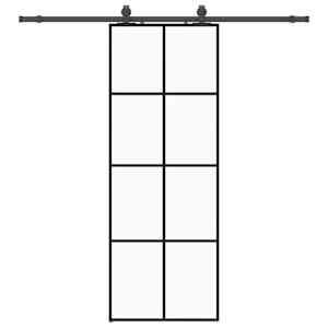 Posuvné dveře se sadou kování černé 76x205 cm ESG Glass - obrázek 2