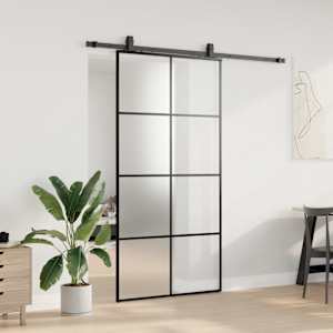 Posuvné dveře se sadou kování černé 102,5x205 cm ESG Glass - obrázek 3