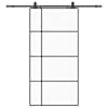 vidaXL l&uuml;kanduks furnituurikomplektiga, must, 102,5 x 205 cm, ESG-klaas