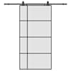 vidaXL l&uuml;kanduks furnituurikomplektiga, must, 102,5 x 205 cm, ESG-klaas