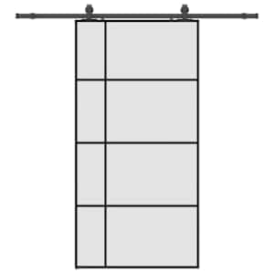 Posuvné dveře se sadou kování černé 102,5x205 cm ESG Glass - obrázek 2