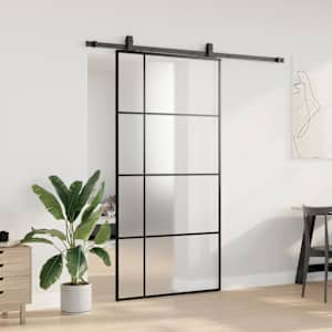 Posuvné dveře se sadou kování černé 102,5x205 cm ESG Glass - obrázek 3
