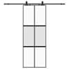 vidaXL l&uuml;kanduks riistvara komplektiga must 76x205 cm karastatud klaas