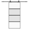 vidaXL l&uuml;kanduks riistvara komplektiga must 90x205 cm karastatud klaas