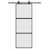vidaXL l&uuml;kanduks riistvara komplektiga must 76x205 cm karastatud klaas