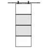 vidaXL l&uuml;kanduks riistvara komplektiga must 76x205 cm karastatud klaas